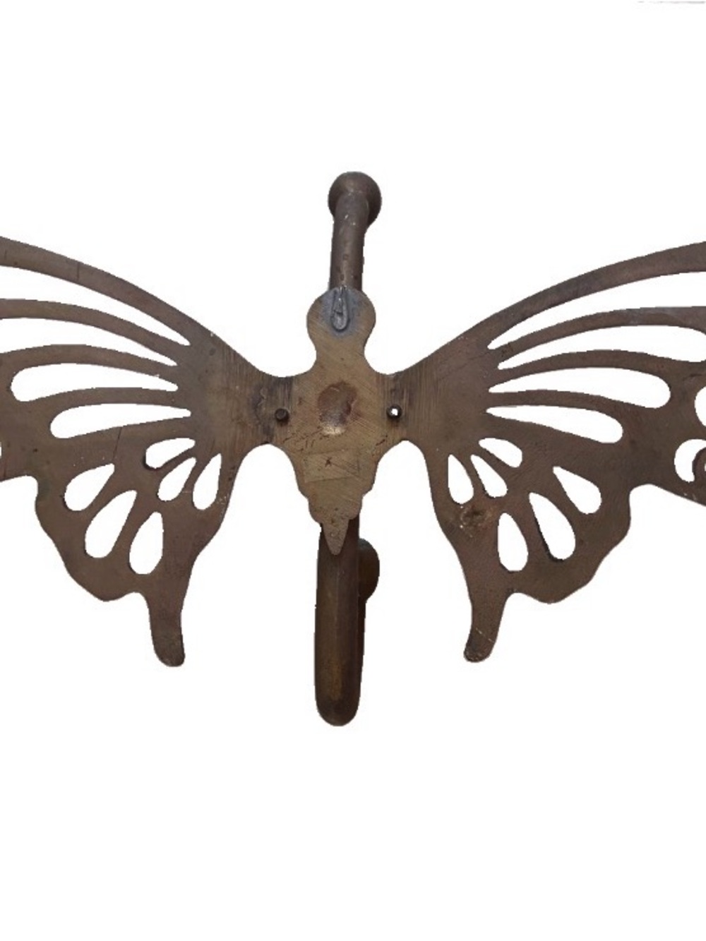 Vintage Large Brass Butterfly Decorative Wall Hook Old World Patina Metal - Picture 2 of 9